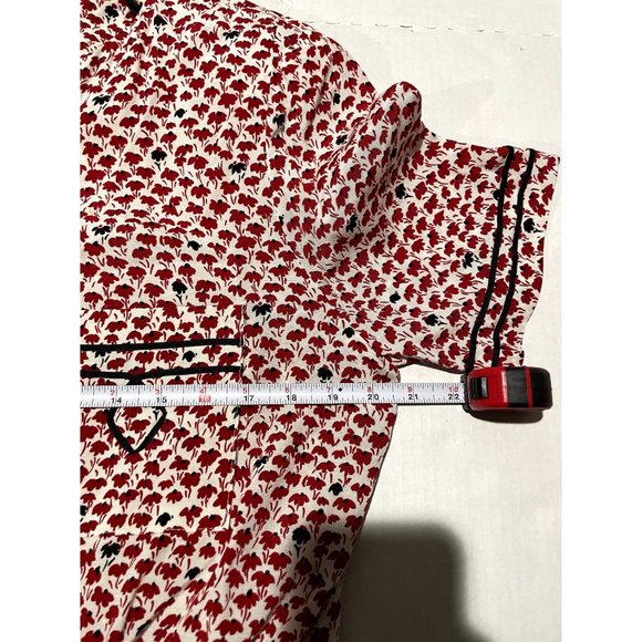 VINTAGE PATTY‎ O'NEIL RED/WHITE FLORAL DRESS SIZE 12 | U1 - Picture 5 of 7